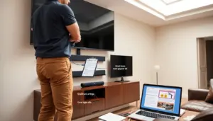tv mount with soundbar
