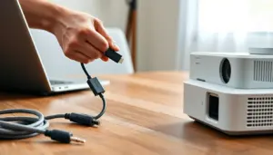 how to connect a projector to a laptop