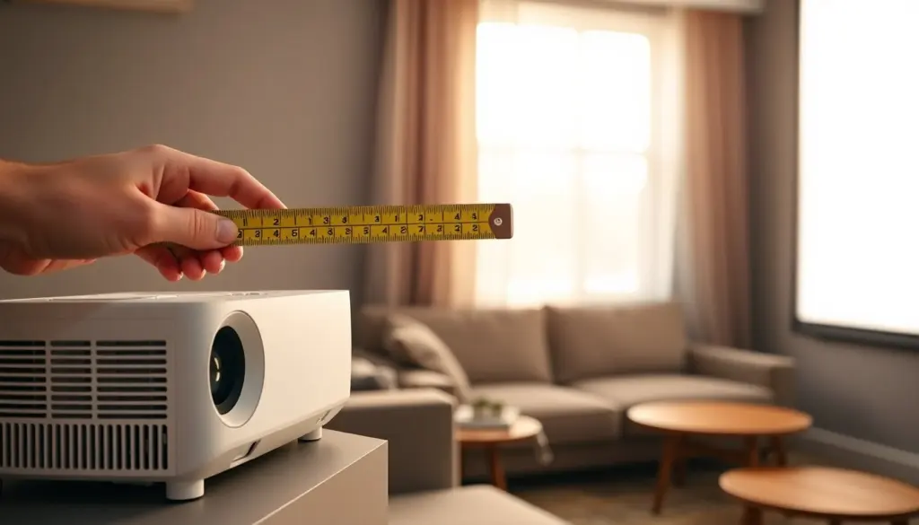 projector distance calculator